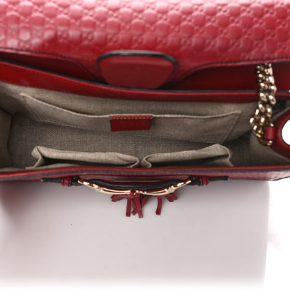 Gucci Microguccissima Medium Emily Chain Shoulder Bag Red 5 of 11