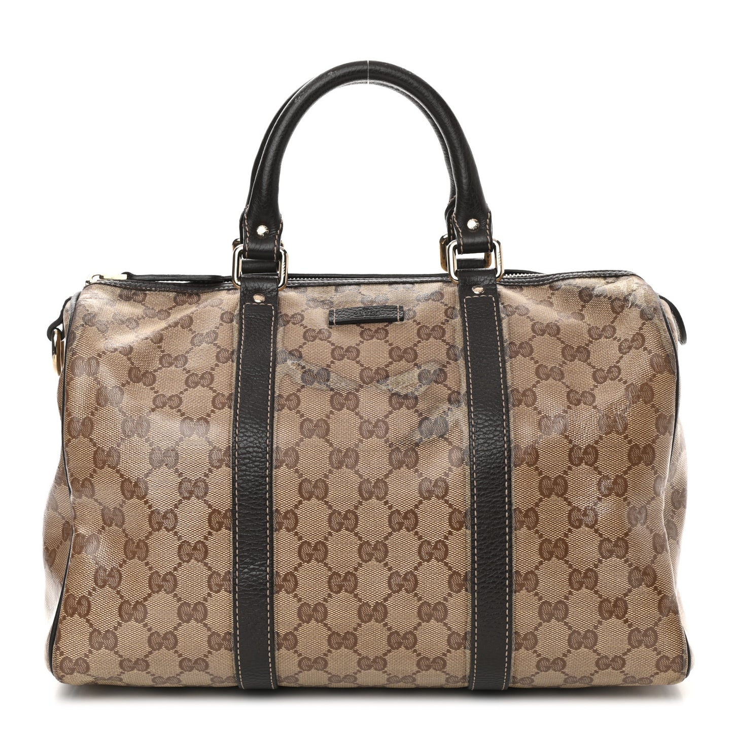 Crystal Monogram Medium Joy Boston Dark Brown