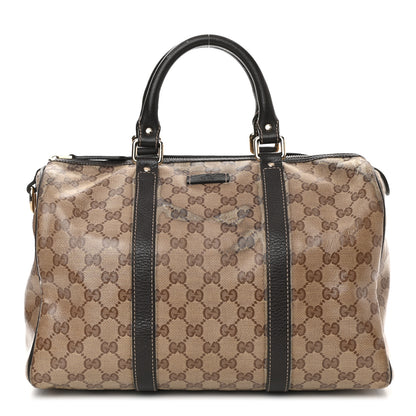 Gucci Crystal Monogram Medium Joy Boston Dark Brown 1 of 12