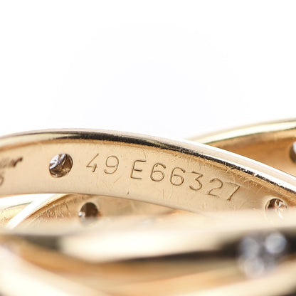 Cartier 18K Yellow Gold Diamond Constellation Trinity Ring 49 4.75 5 of 5