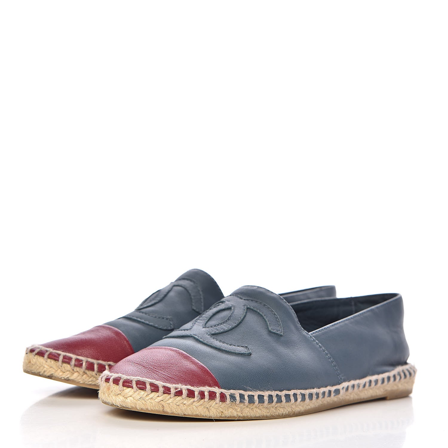 Chanel Lambskin CC Espadrilles 36 Blue 3 of 11