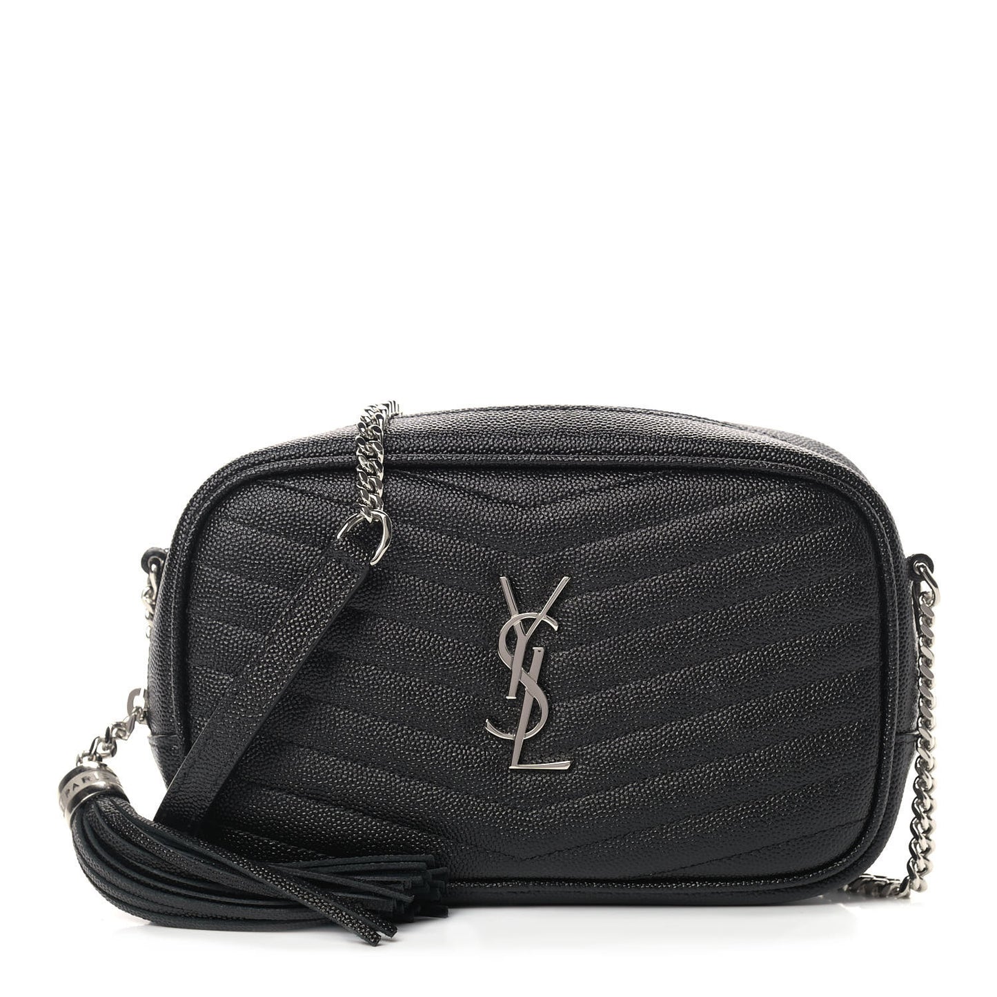 Grain De Poudre Matelasse Monogram Mini Lou Camera Bag Black