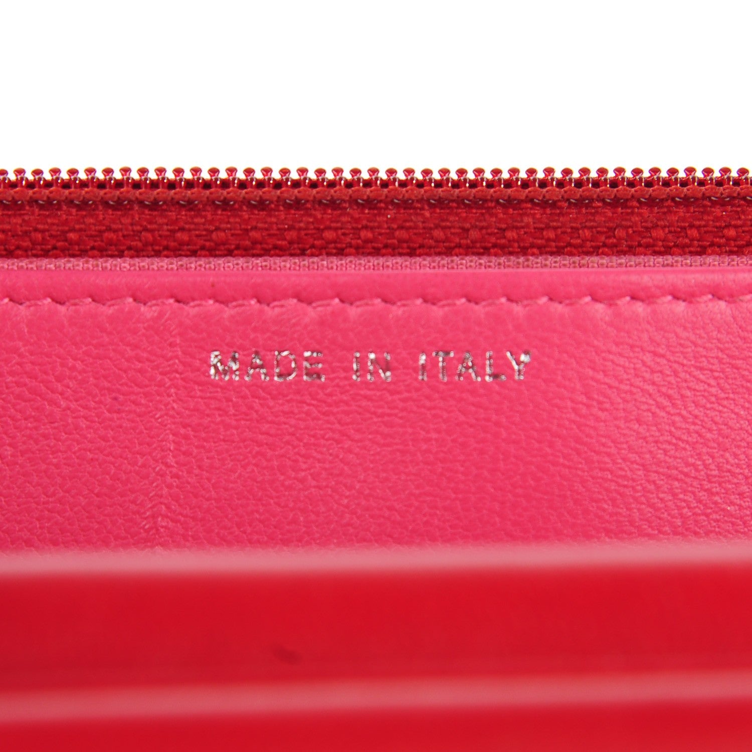 Chanel Lambskin Quilted Wallet On Chain WOC Red Pink 7 of 8