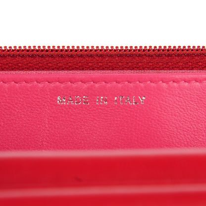 Chanel Lambskin Quilted Wallet On Chain WOC Red Pink 7 of 8