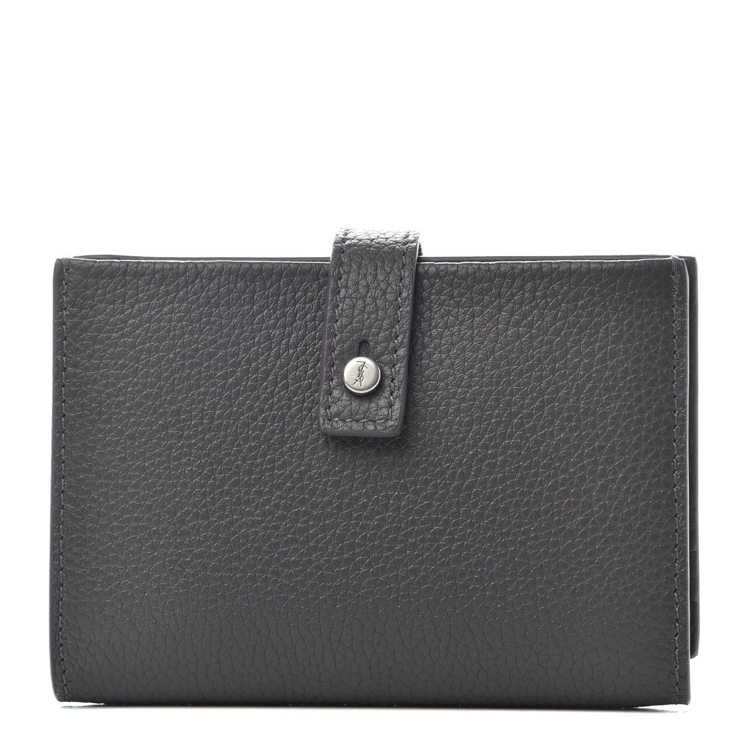 Grained Calfskin Sac De Jour Souple Card Case Grey