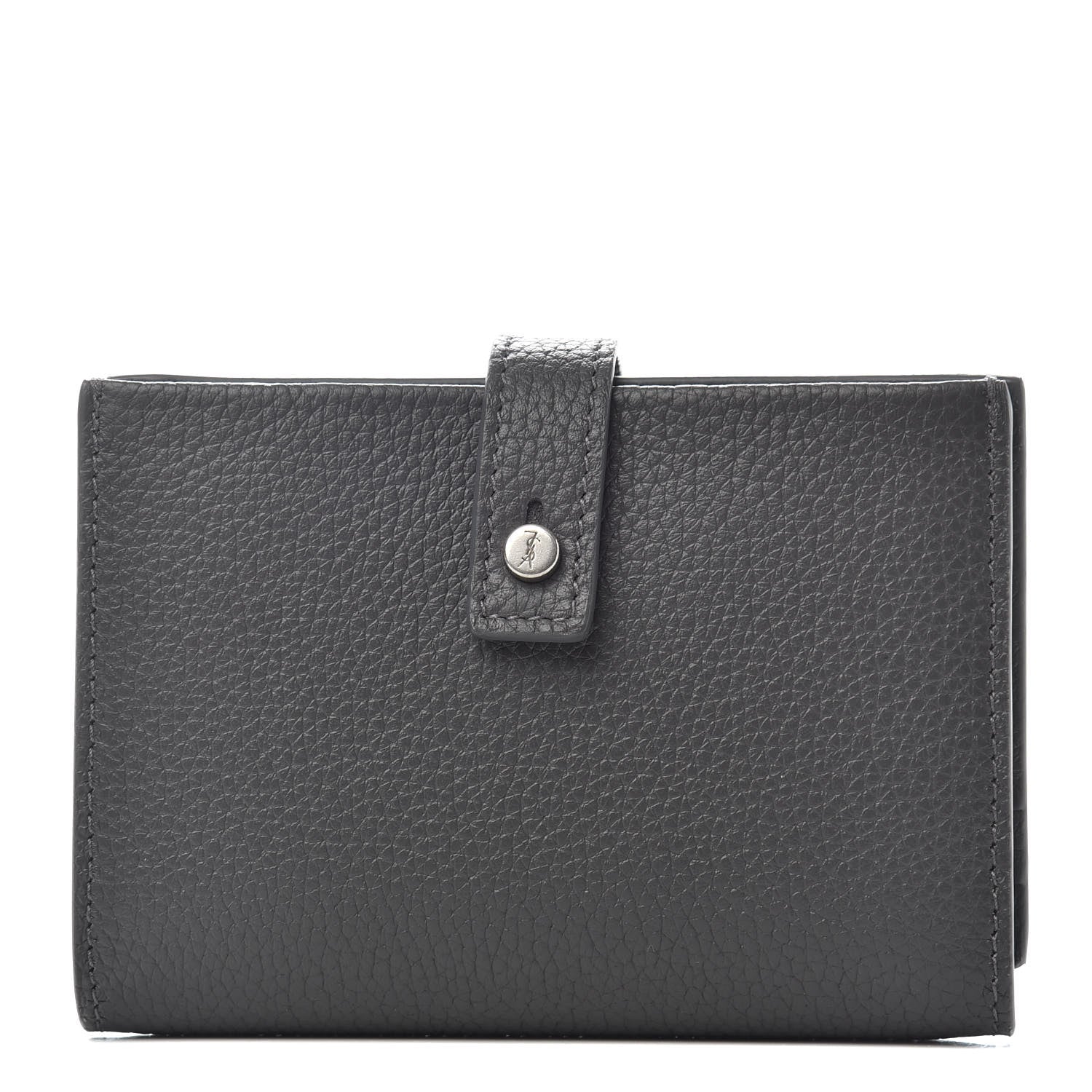 Saint Laurent Grained Calfskin Sac De Jour Souple Card Case Grey 1 of 6