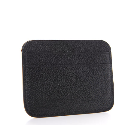 Balenciaga Grained Calfskin Logo Cash Rounded Card Holder Black White 2 of 5