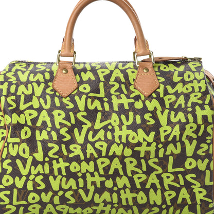 Louis Vuitton Monogram Graffiti Speedy 30 Green 8 of 18