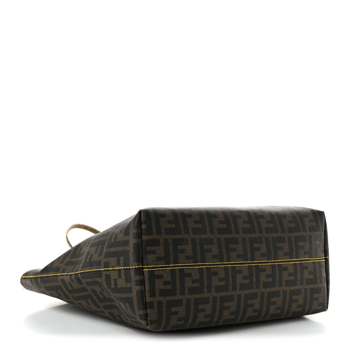 Fendi Zucca Spalmati Small Roll Tote Tobacco Yellow 3 of 10