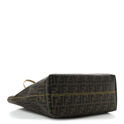 Fendi Zucca Spalmati Small Roll Tote Tobacco Yellow 3 of 10