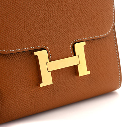 Hermes Epsom Constance Compact Passant Wallet Gold 7 of 7
