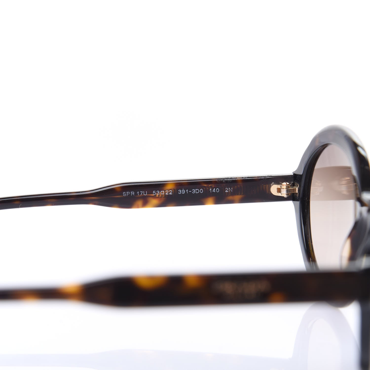 Prada Acetate Round Sunglasses SPR17U Tortoise 5 of 7