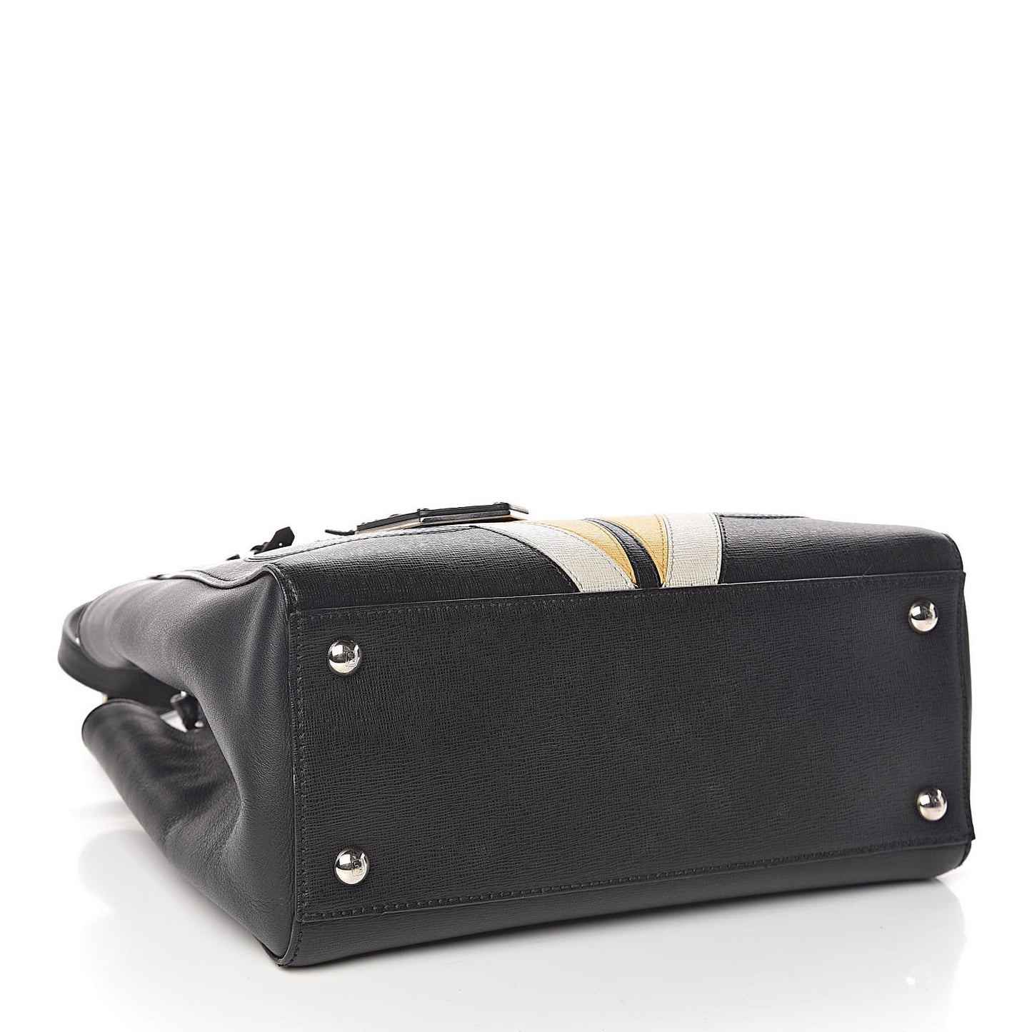 Saffiano Monster Colorblock Petite 2Jours Tote Black