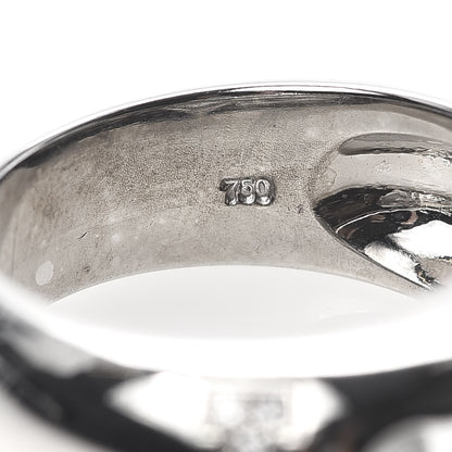 Chopard 18K White Gold Happy Diamonds Love Heart Band Ring 50 5.5 6 of 6