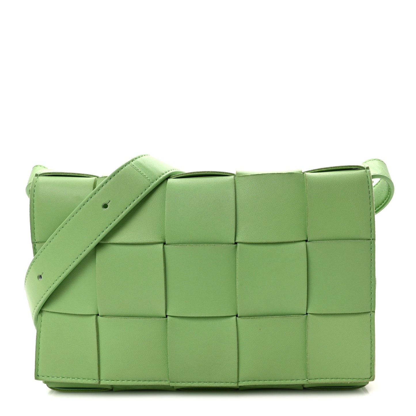 Lambskin Maxi Intrecciato Cassette Crossbody Bag Pistachio