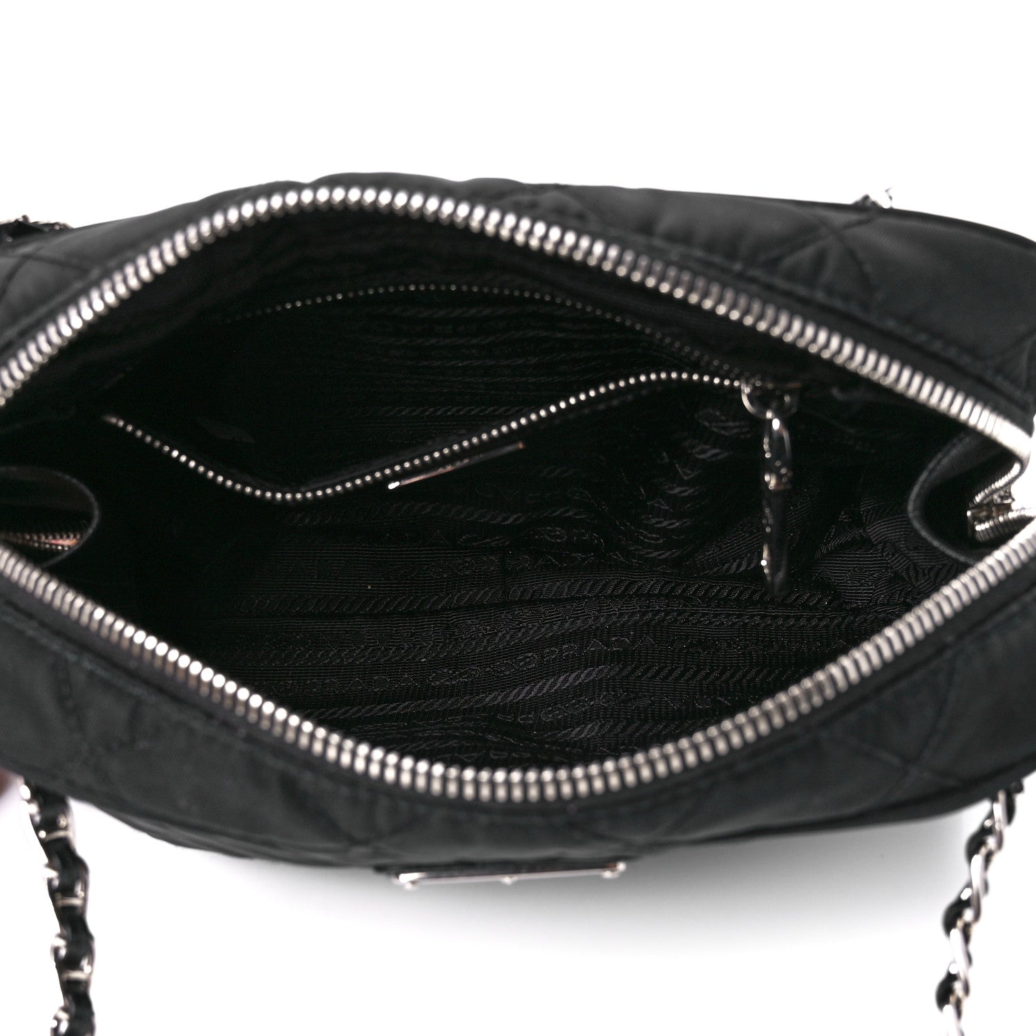 Prada Nylon Tessuto Impuntu Quilted Bandoliera Crossbody Bag Black 6 of 12