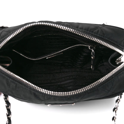 Prada Nylon Tessuto Impuntu Quilted Bandoliera Crossbody Bag Black 6 of 12