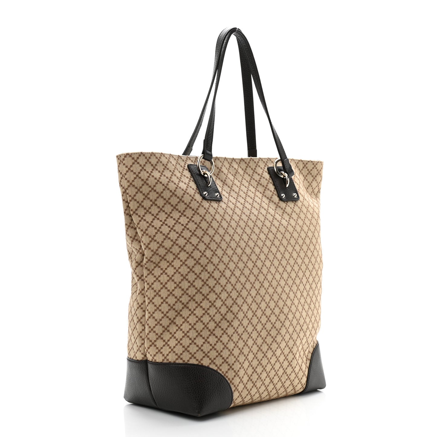 Diamante Medium Vertical Tote Dark Brown