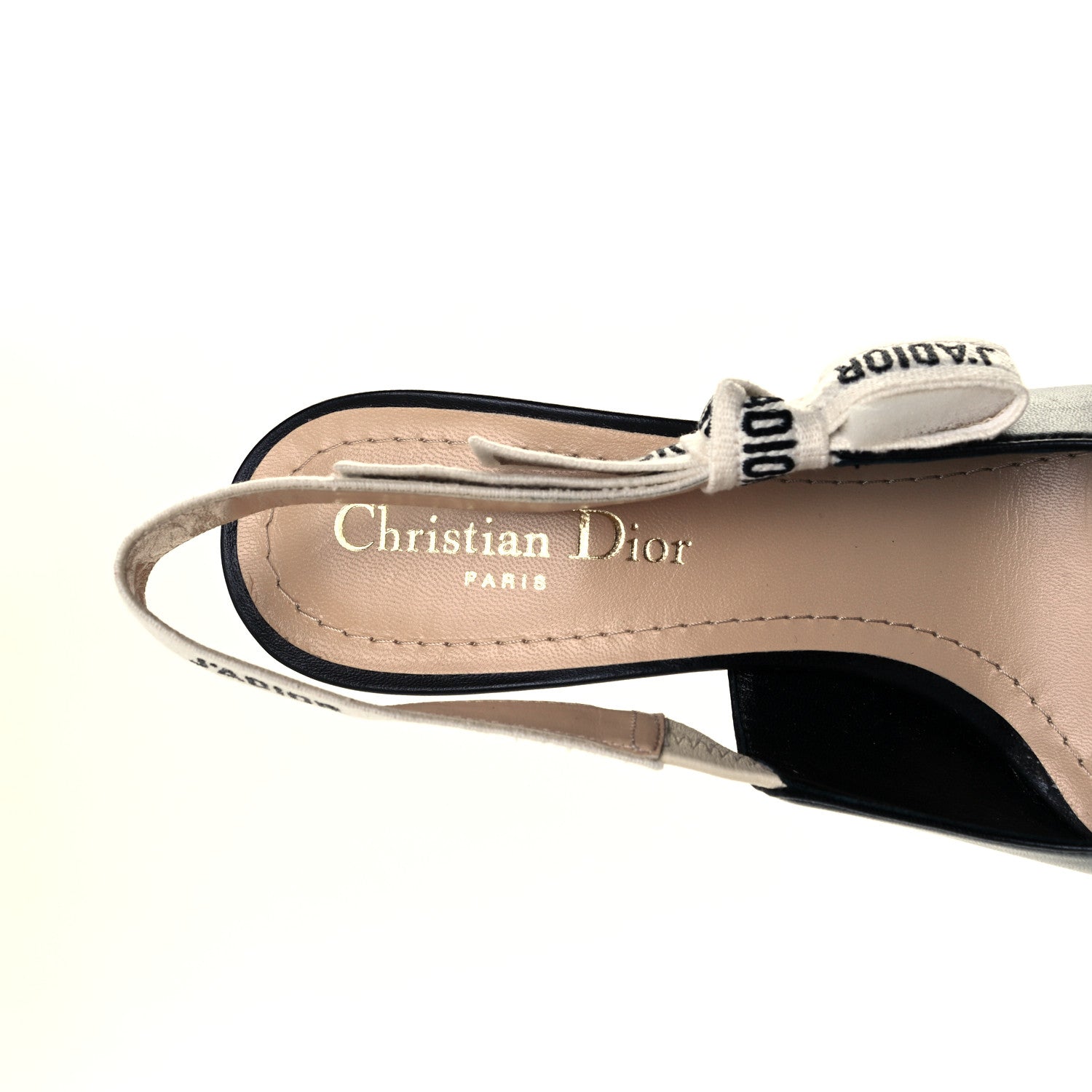 Christian Dior Lambskin Ribbon J'Adior Slingback 65mm Pumps 37 Black 9 of 11
