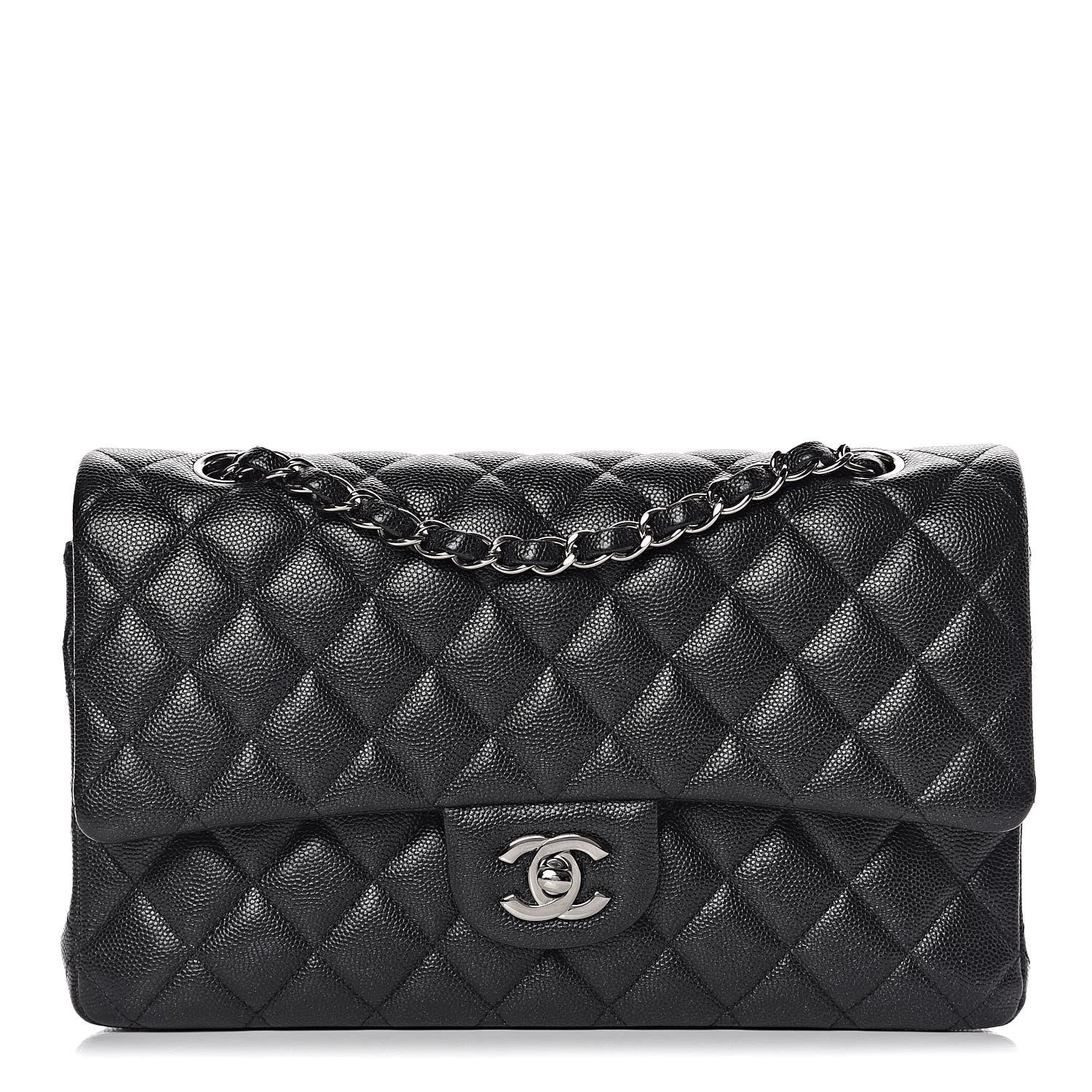 Chanel Iridescent Caviar Quilted Medium Double Flap Black 1 of 11