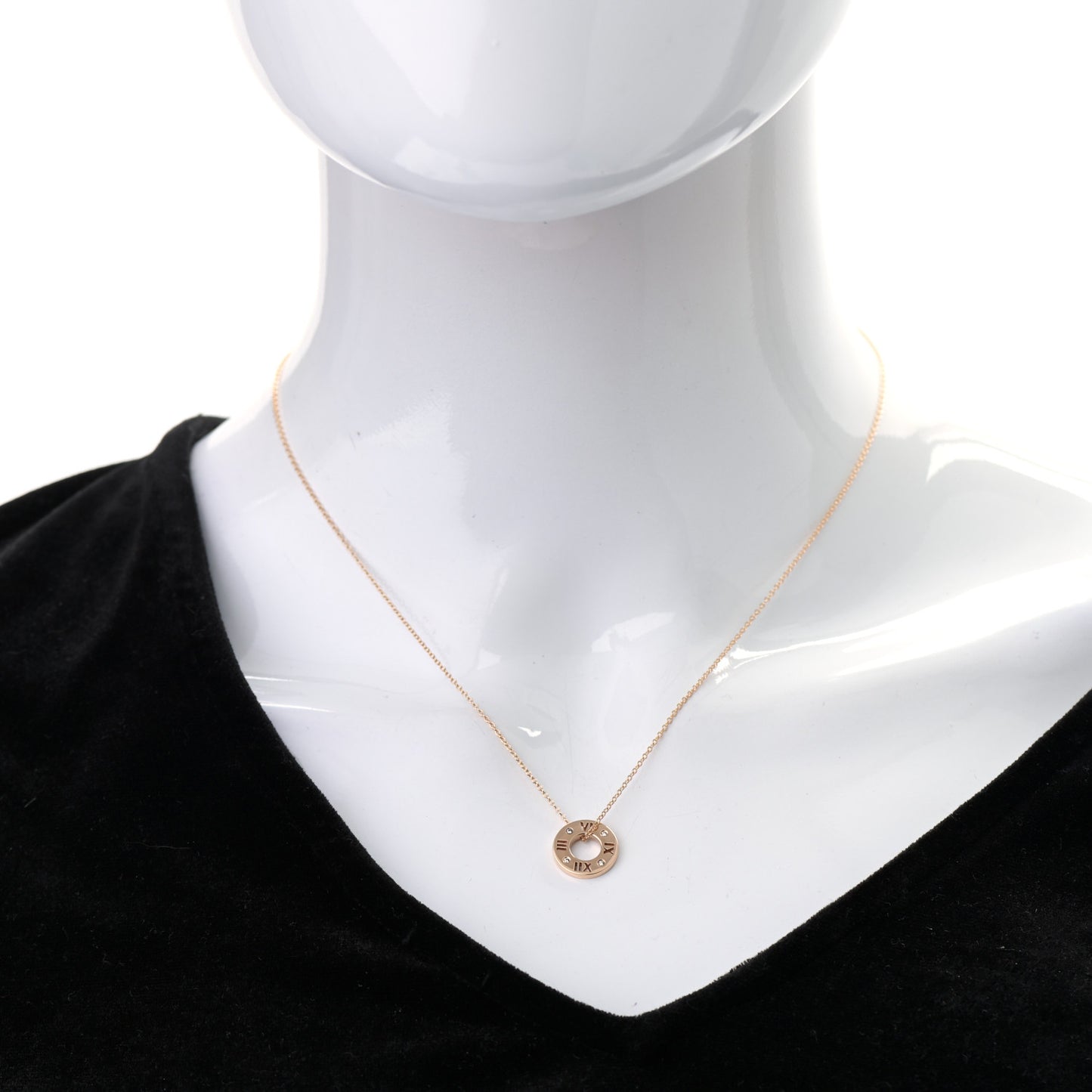 18K Rose Gold Diamond Atlas Pierced Pendant Necklace