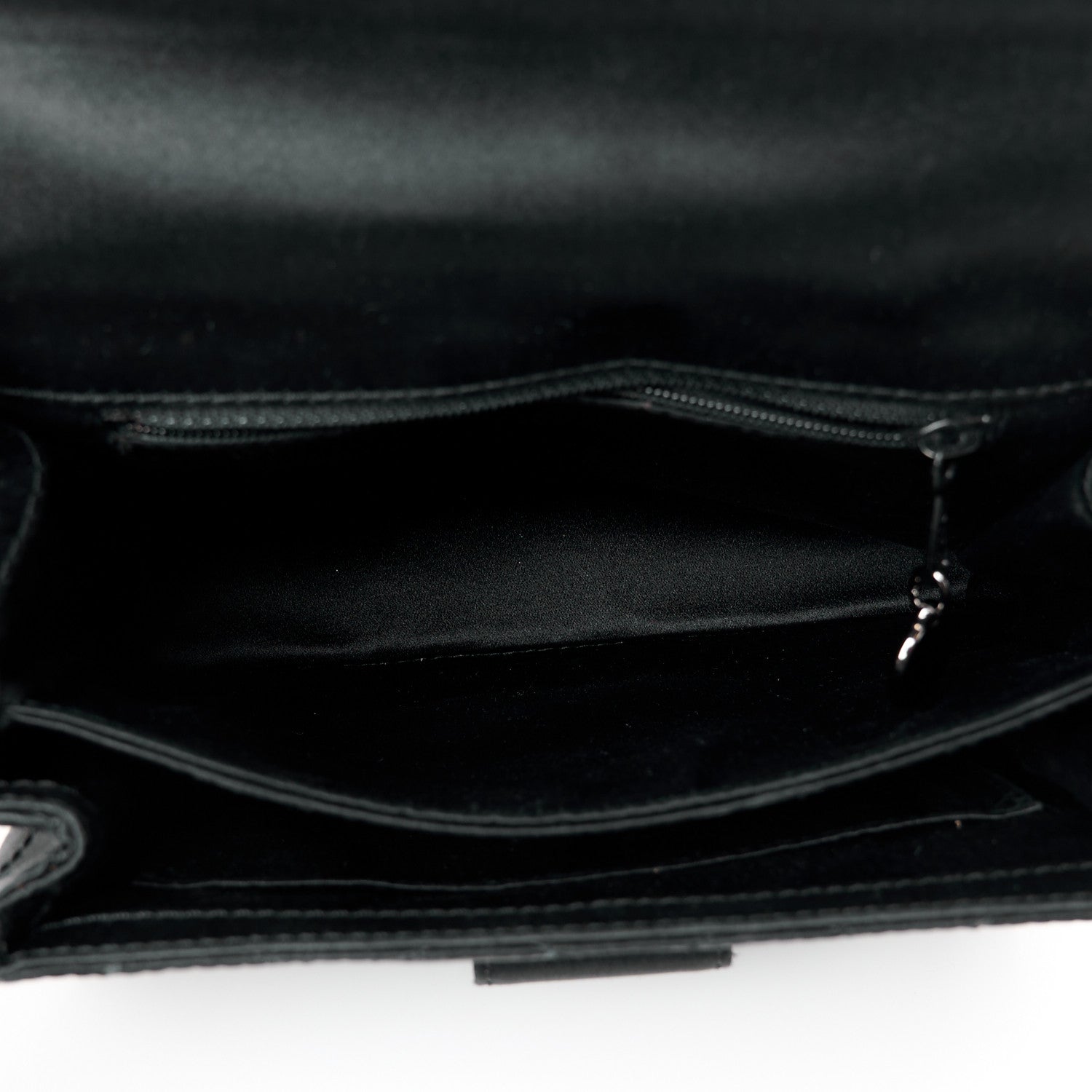 Chanel Satin Quilted Crystal CC Mini Square Flap Black 5 of 11