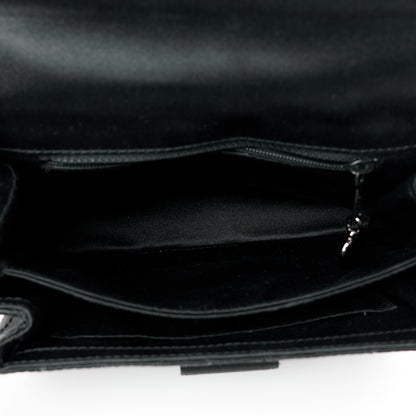 Chanel Satin Quilted Crystal CC Mini Square Flap Black 5 of 11