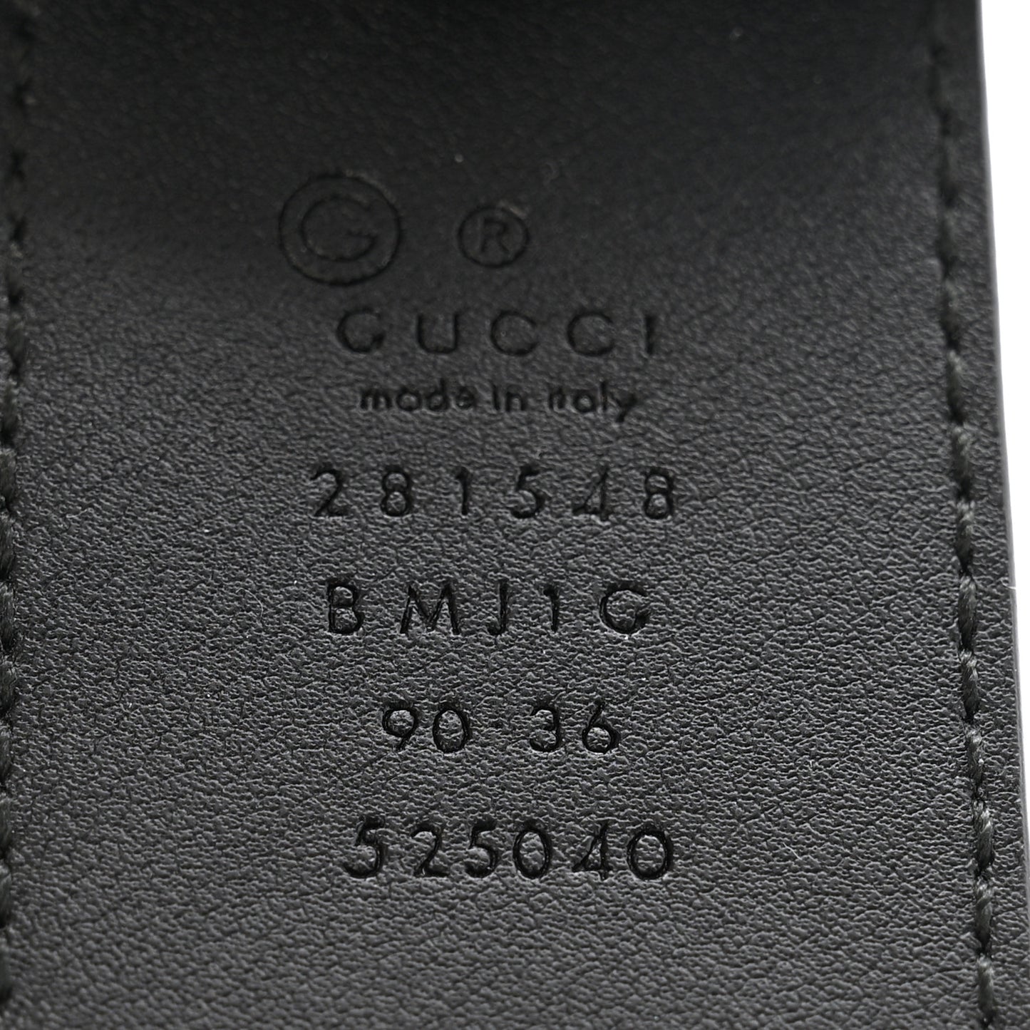 Soft Microguccissima Margaux Calfskin Belt 90 36 Black
