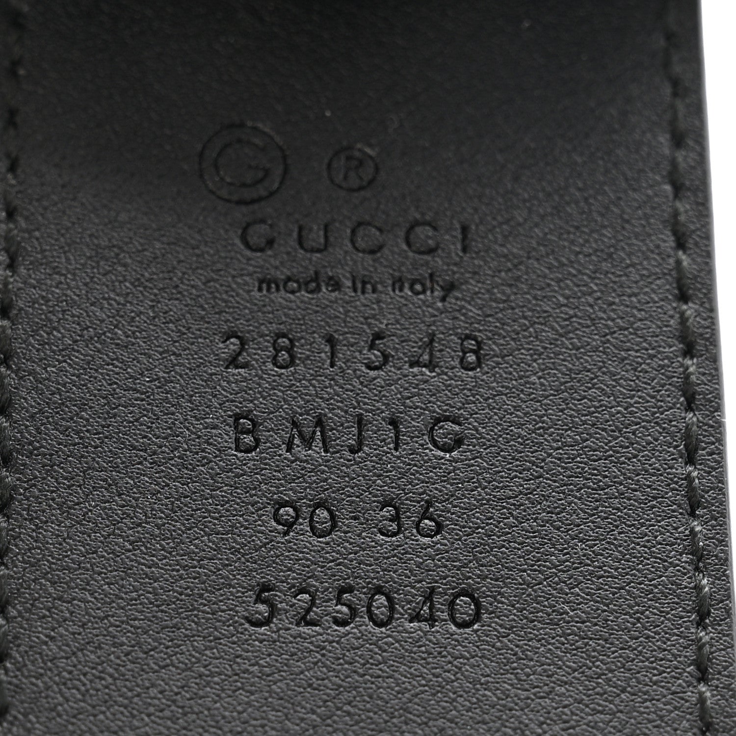 Gucci Soft Microguccissima Margaux Calfskin Belt 90 36 Black 5 of 5