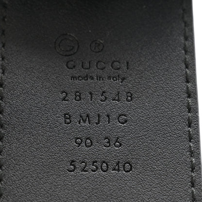 Gucci Soft Microguccissima Margaux Calfskin Belt 90 36 Black 5 of 5