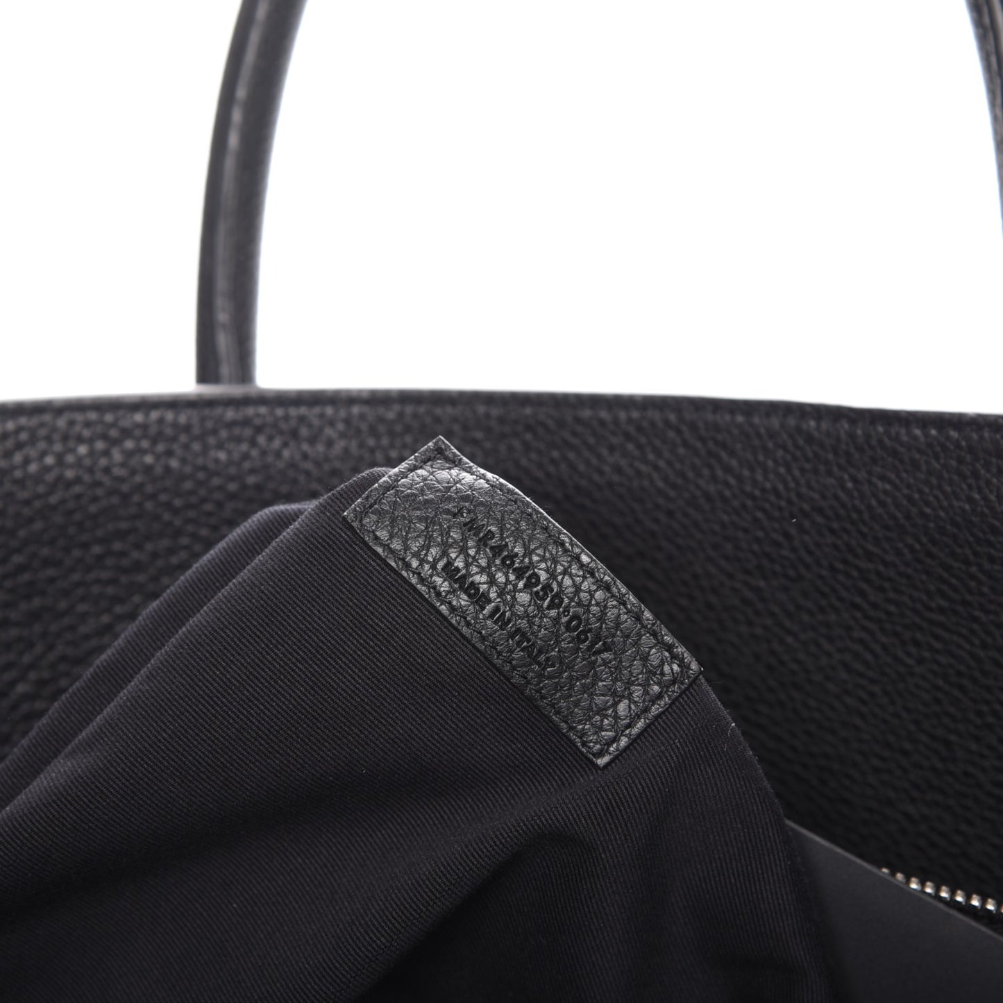 Grained Calfskin Medium Supple Sac De Jour Black