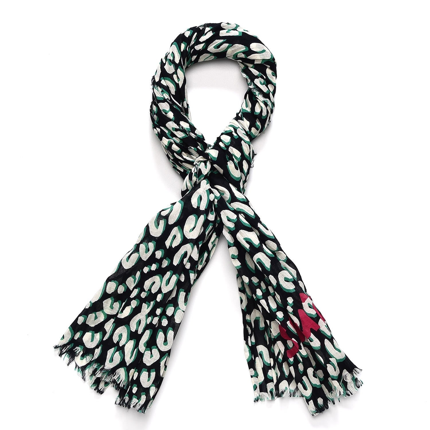 Louis Vuitton Cotton Leopard Stole Blue Infini 1 of 6