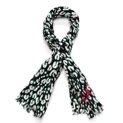 Louis Vuitton Cotton Leopard Stole Blue Infini 1 of 6