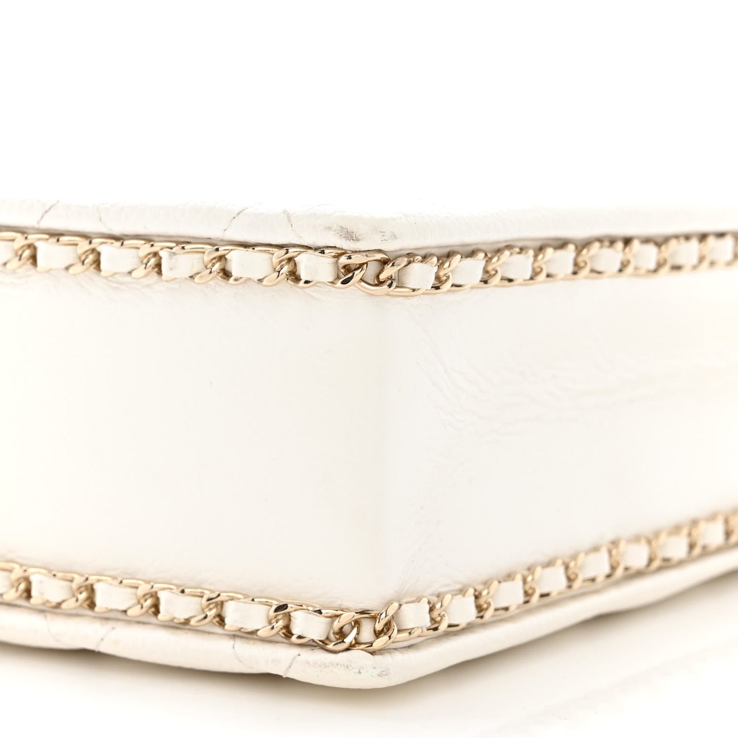 Caviar Quilted Evening Box Bag White