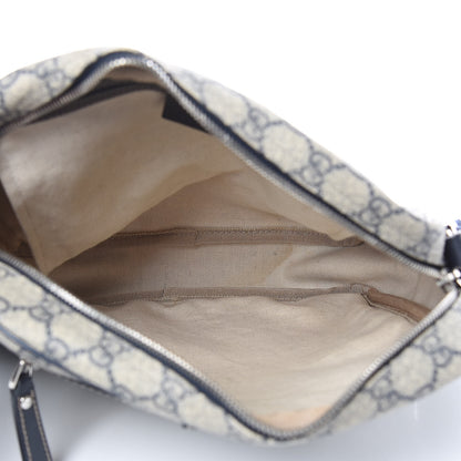 Gucci GG Plus Monogram Selleria Calfskin Medium Messenger Bag Beige Blue 5 of 12