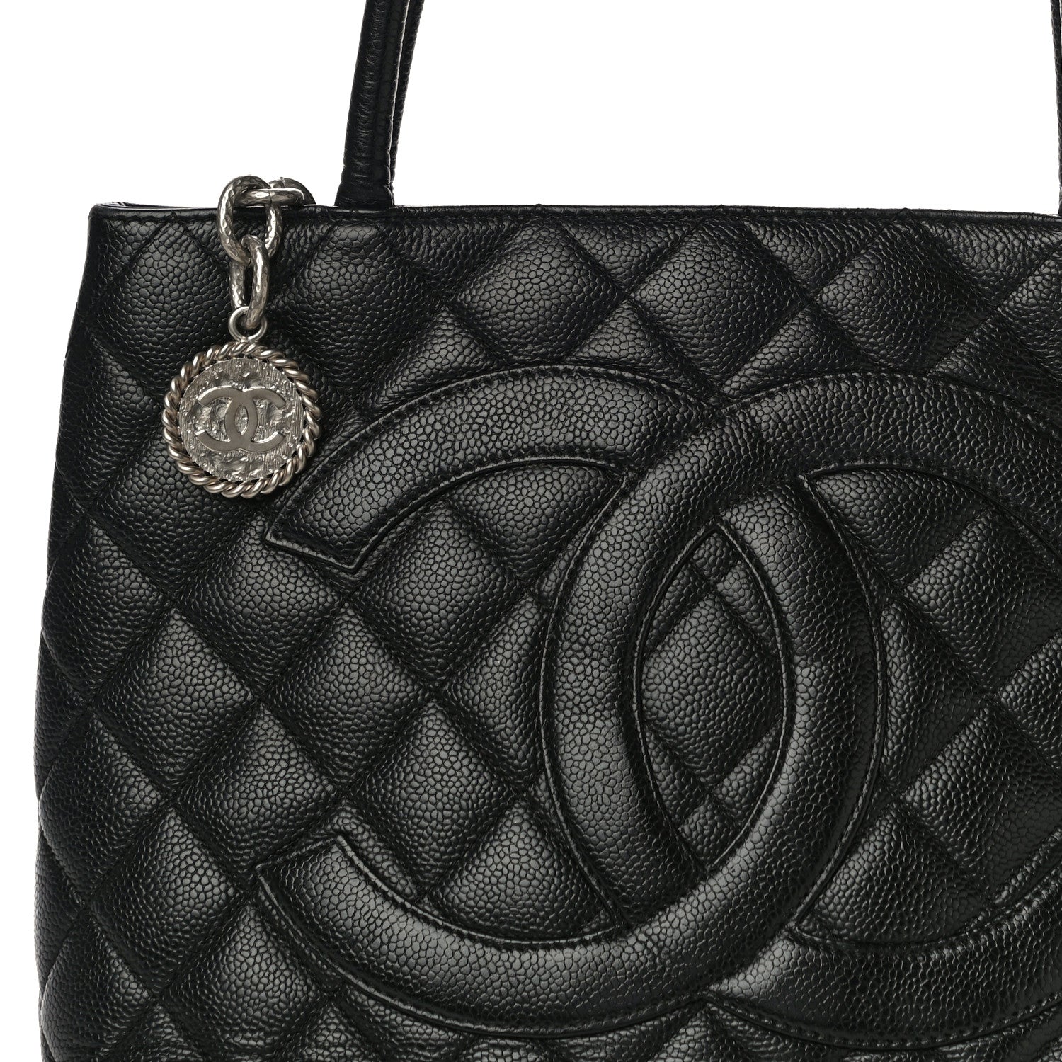 Chanel Caviar Quilted Medallion Tote Black 8 of 16