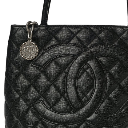 Chanel Caviar Quilted Medallion Tote Black 8 of 16