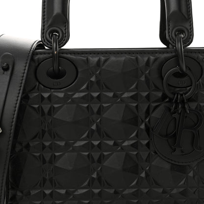 Christian Dior Calfskin Cannage Diamond Small My ABCDior Lady Dior Black 8 of 13