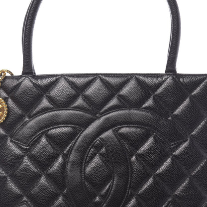 Chanel Caviar Quilted Medallion Tote Black 11 of 13