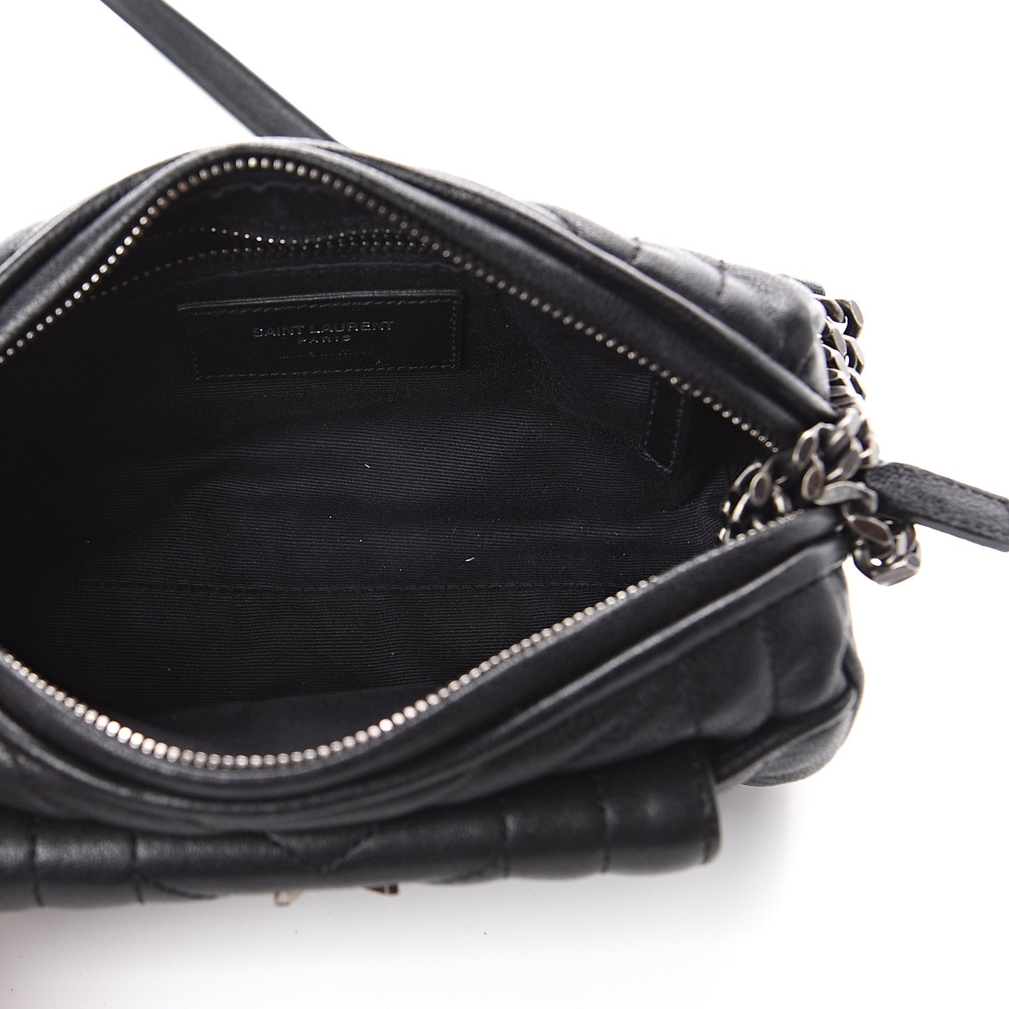 Lambskin Matelasse Monogram East West Rider Bag Black