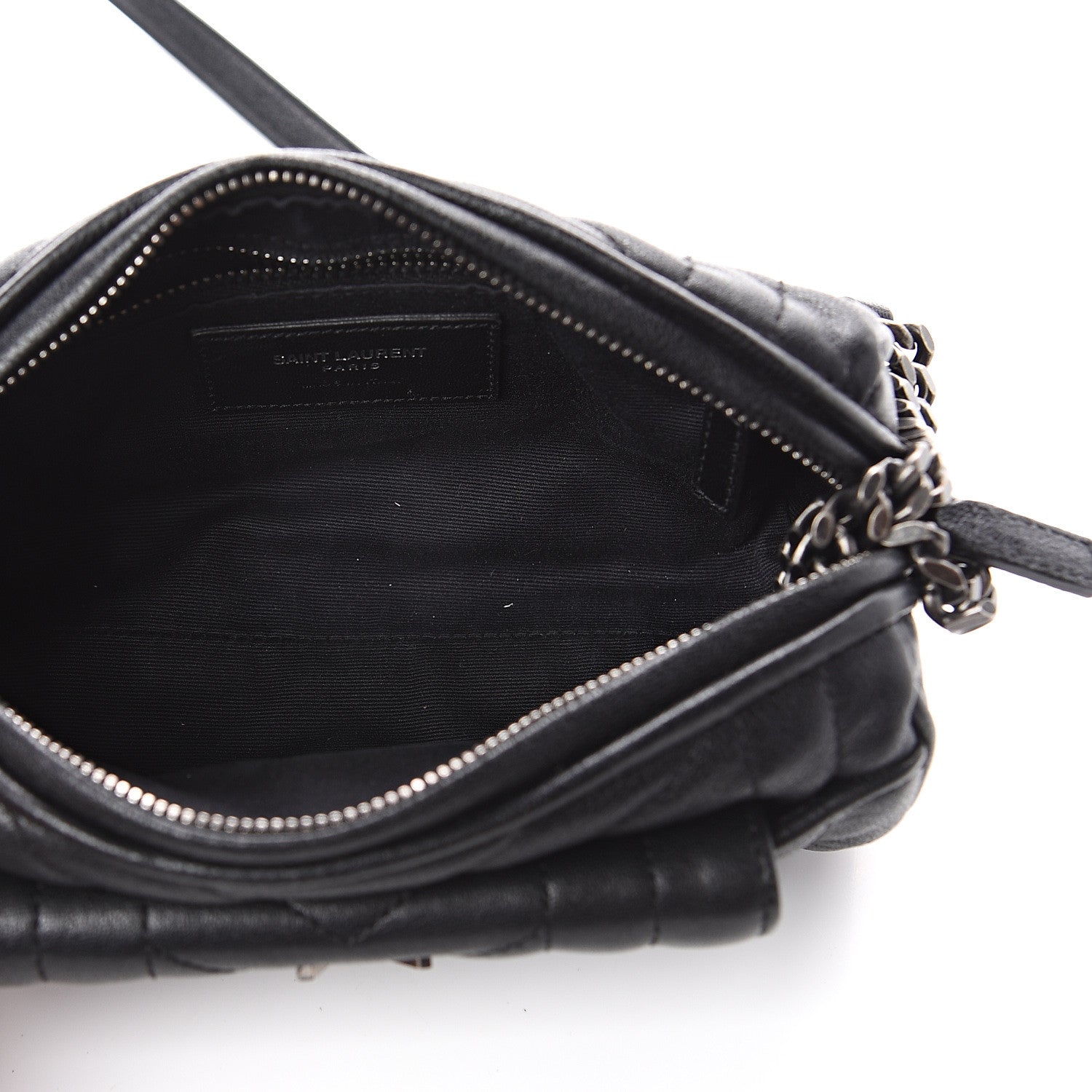 Saint Laurent Lambskin Matelasse Monogram East West Rider Bag Black 4 of 8