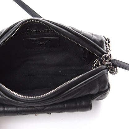 Saint Laurent Lambskin Matelasse Monogram East West Rider Bag Black 4 of 8