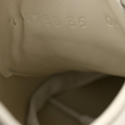 Gucci Calfskin Interlocking G Perforated Womens Ace Sneakers 35 White Grey Sky 7 of 10