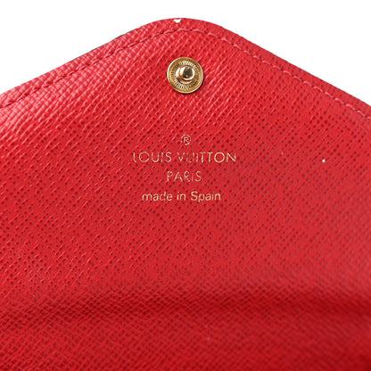 Louis Vuitton Damier Ebene Josephine Wallet Red 6 of 10