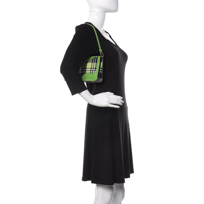 Christian Dior Tartan D'Trick Shoulder Bag Green Black 2 of 11