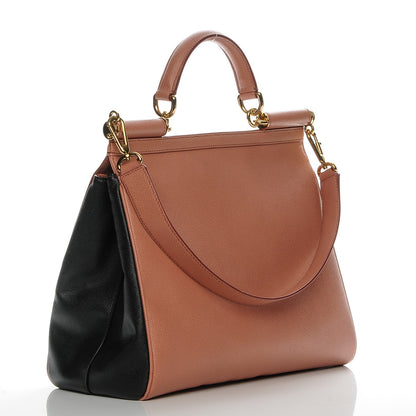 Dolce & Gabbana Dauphine Large Miss Sicily Satchel Fard Nero Black 3 of 6