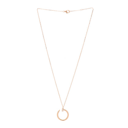 Cartier 18K Pink Gold Diamond Juste Un Clou Pendant Necklace 3 of 5