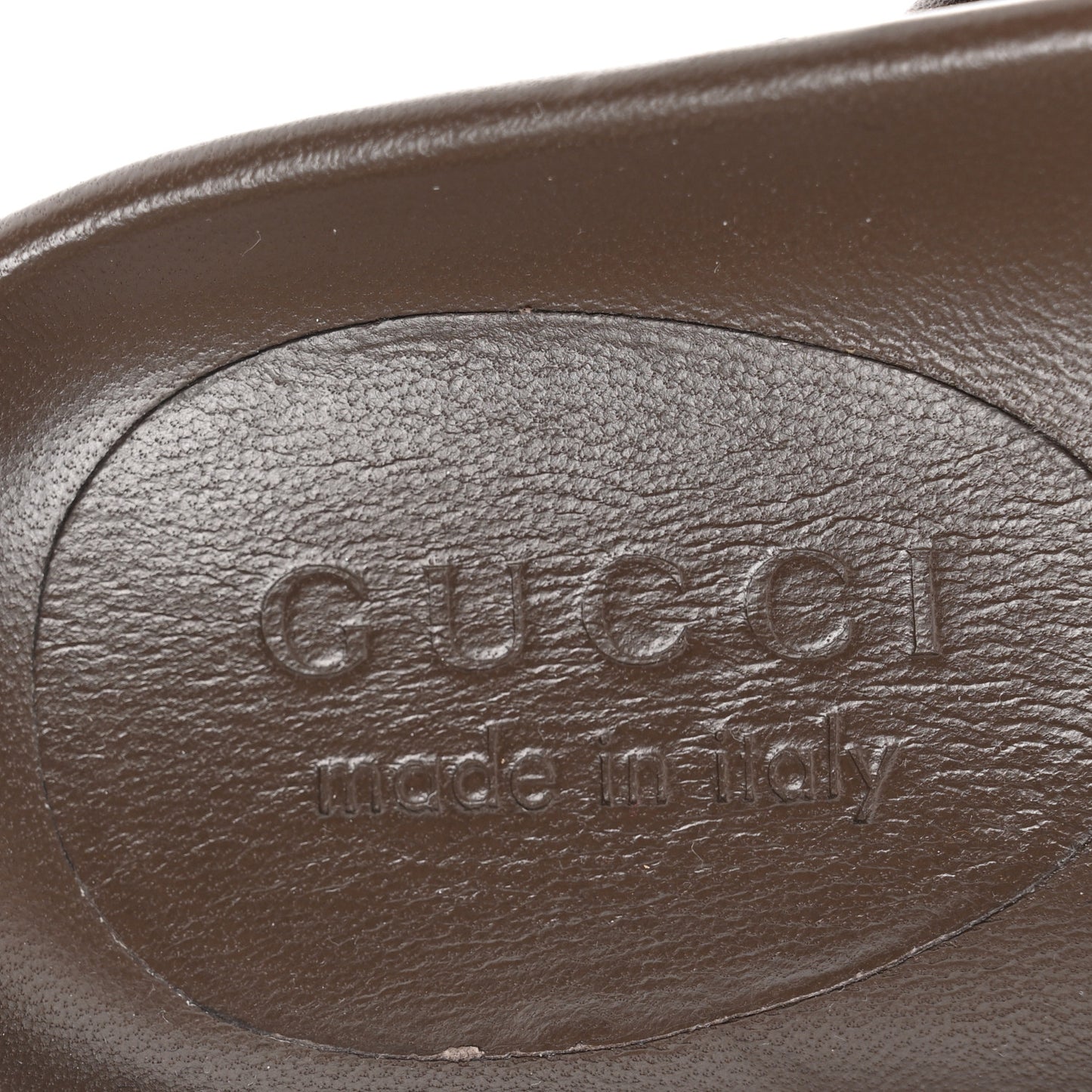 GG Supreme Monogram Miro Soft Calfskin Mens Horsebit Slippers 6 Beige Ebony New Acero