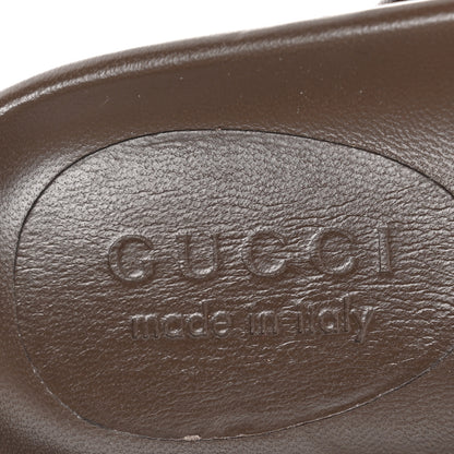 Gucci GG Supreme Monogram Miro Soft Calfskin Mens Horsebit Slippers 6 Beige Ebony New Acero 7 of 9