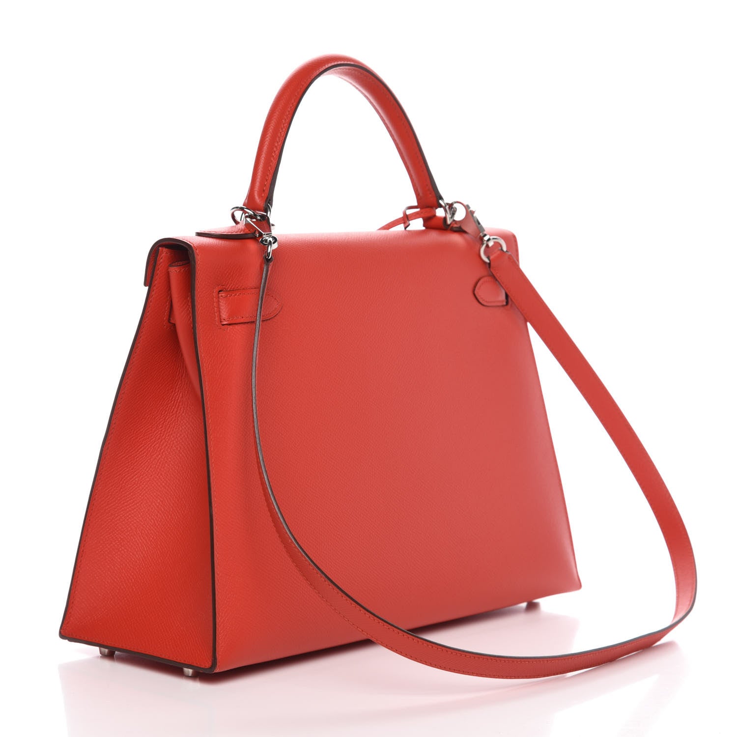 Hermes Epsom Kelly Sellier 32 Rouge Tomate 4 of 10
